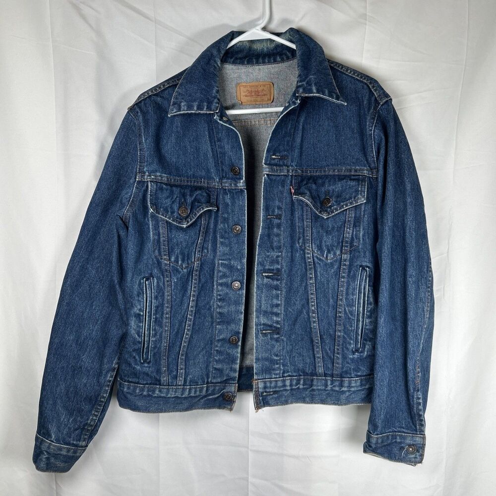 Vintage 80s Levi's Type 3 Denim Jacket 70506 0216 Trucker Made in Canada Sz 42